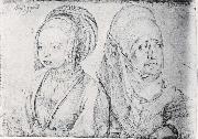 Albrecht Durer, Girl in Cologne Attire and Agnes Durer